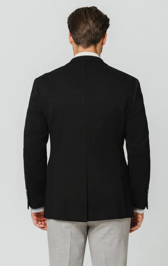 Black Cotton Pique Jacket - photo 5