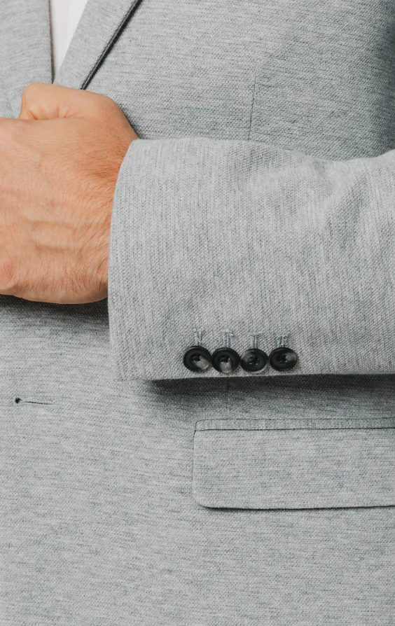 Gray Cotton Pique Jacket - photo 2 Gray Cotton Pique Jacket - photo 2