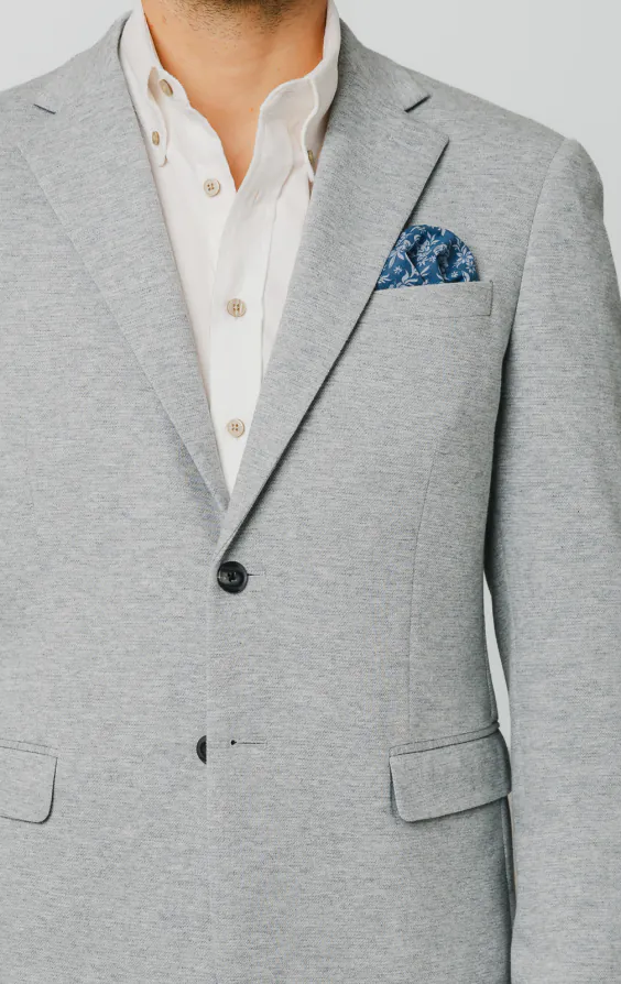 Gray Cotton Pique Jacket - photo 3 Gray Cotton Pique Jacket - photo 3