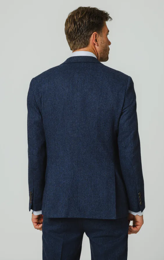 Blue Herringbone Tweed Suit - photo 6 Blue Herringbone Tweed Suit - photo 6