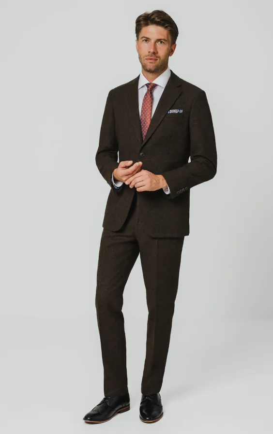 Dark Brown Donegal Tweed Suit Jacket - photo 1 Dark Brown Donegal Tweed Suit Jacket - photo 1