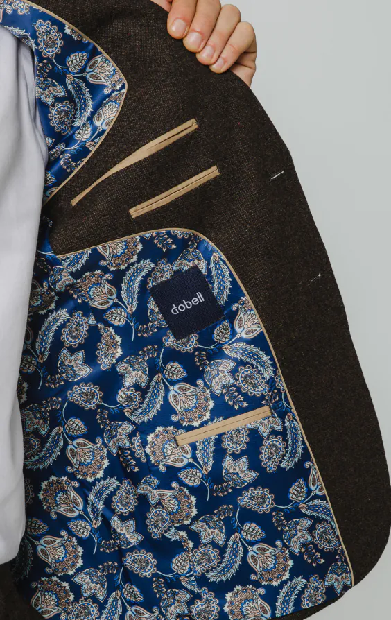 Dark Brown Donegal Tweed Suit Jacket - photo 4 Dark Brown Donegal Tweed Suit Jacket - photo 4