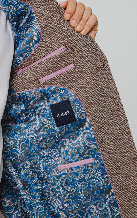 Redwood Herringbone Tweed Suit Jacket - photo 4