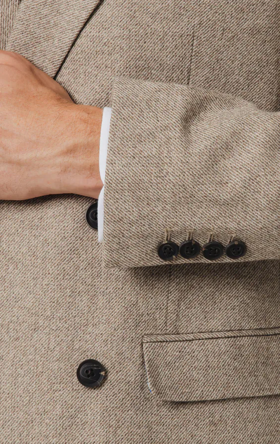 Camel Twill Tweed Suit Jacket - photo 2 Camel Twill Tweed Suit Jacket - photo 2