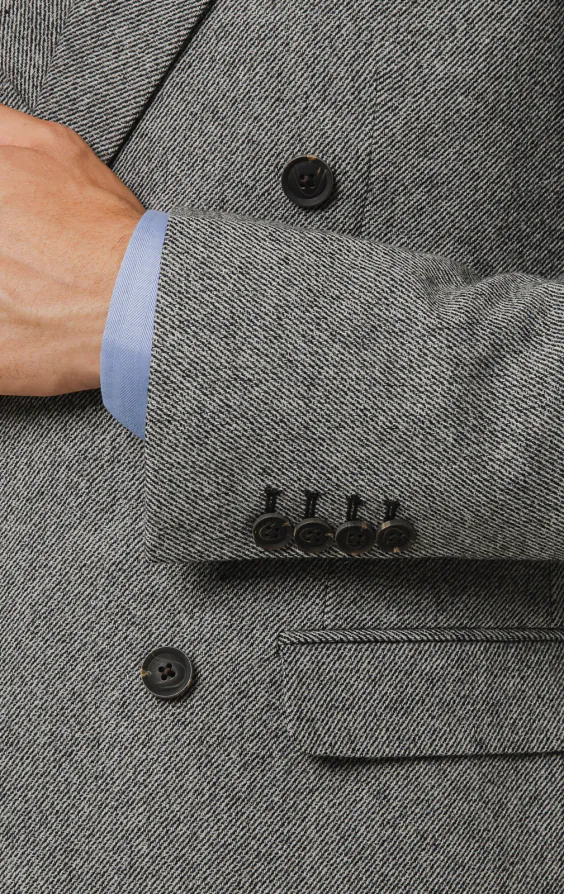 Gray Twill Tweed Suit Jacket - photo 2 Gray Twill Tweed Suit Jacket - photo 2