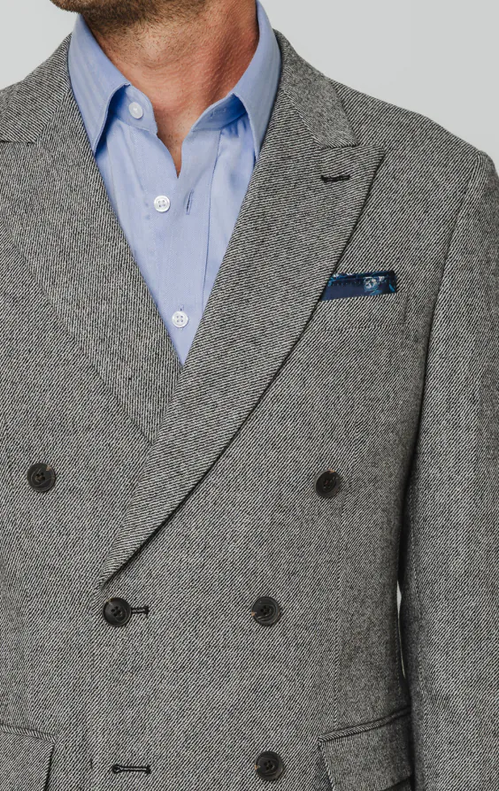 Gray Twill Tweed Suit Jacket - photo 3 Gray Twill Tweed Suit Jacket - photo 3