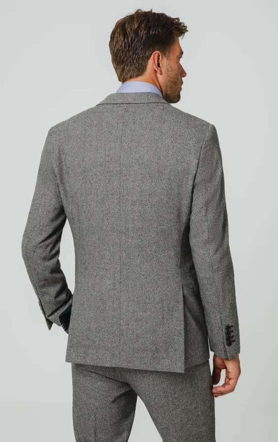 Gray Twill Tweed Suit Jacket - photo 5 Gray Twill Tweed Suit Jacket - photo 5