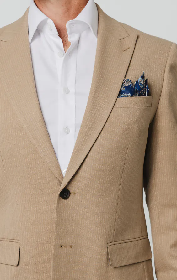 Camel Pinstripe Suit Jacket - photo 3 Camel Pinstripe Suit Jacket - photo 3