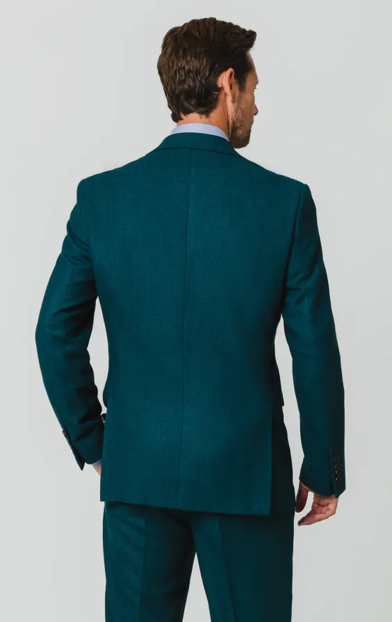 Teal Wool Flannel Suit - photo 5 Teal Wool Flannel Suit - photo 5