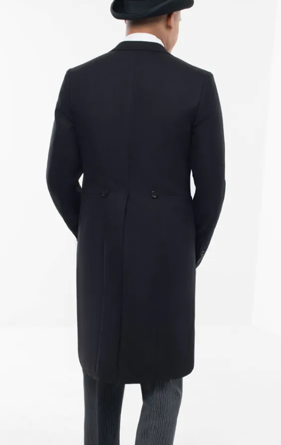 Dobell Black Herringbone Morning Tailcoat - photo 1 Dobell Black Herringbone Morning Tailcoat - photo 1