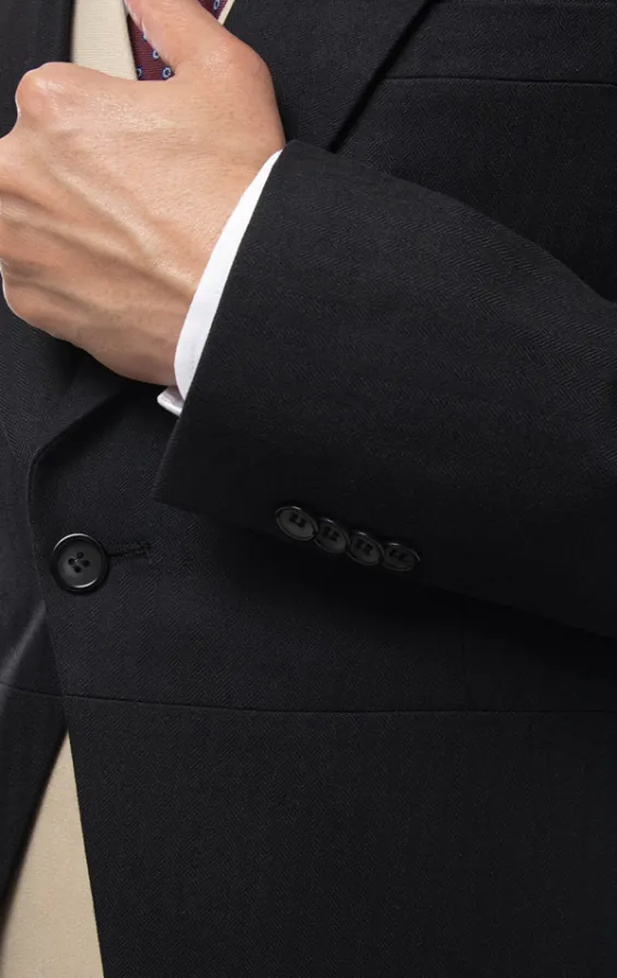 Black Herringbone Morning Tailcoat - photo 2 Black Herringbone Morning Tailcoat - photo 2