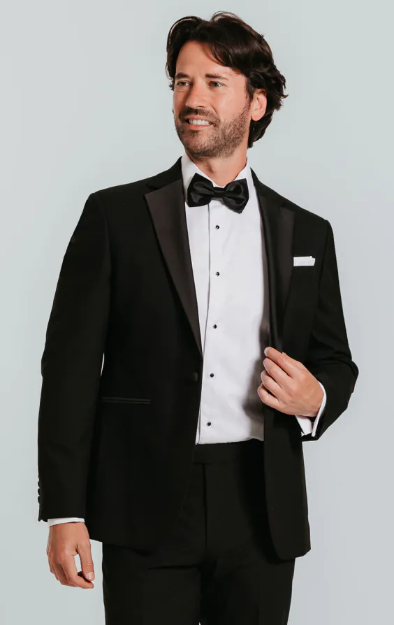 Black Dinner Jacket with Notch Lapel Black Dinner Jacket with Notch Lapel