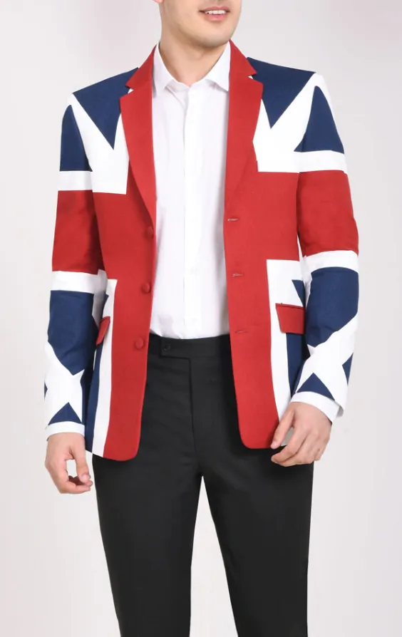 Mens Wedding Guest Outfit GEWSEY Mens Blazer Jacket Men's Button