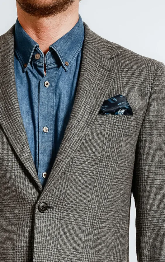 shéller angora check tweed jacket/GRAY angora check tweed jacket