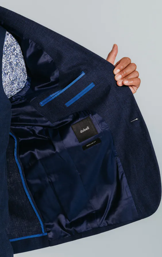 Navy Linen Suit Jacket - photo 4