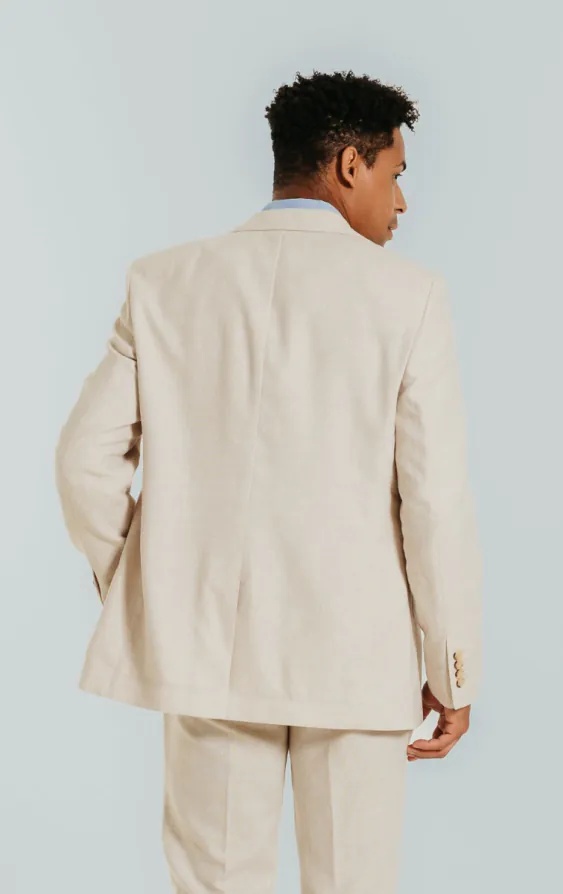 Cream Linen 3 Piece Suit - photo 2