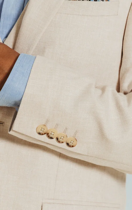 Cream Linen 3 Piece Suit - photo 3