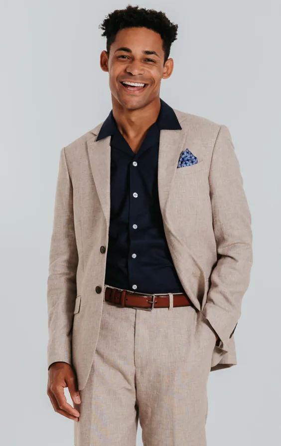 Sand Linen Suit Jacket