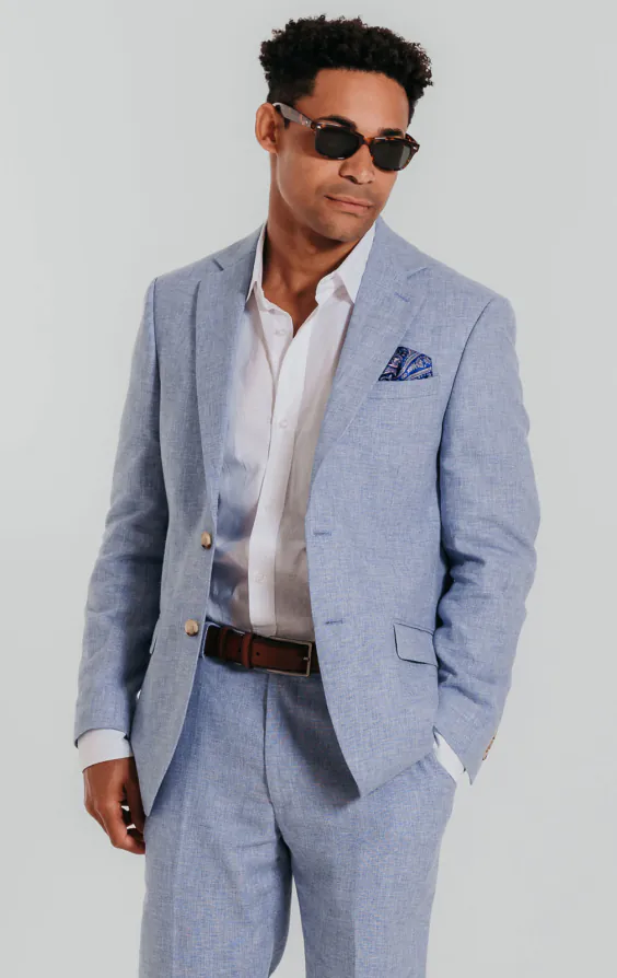 Light Blue Linen Suit Jacket Light Blue Linen Suit Jacket