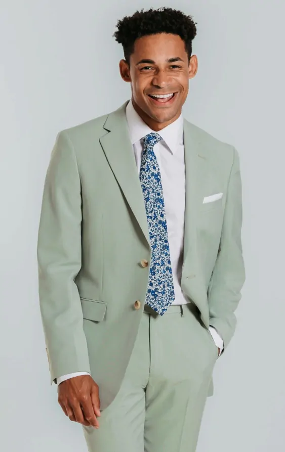 green emerald velvet dress Microfiber Linen Blend Single Breasted Peak Lapel Suit Jacket