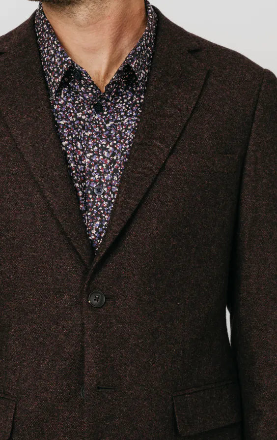 Burgundy Donegal Tweed Suit - photo 3 Burgundy Donegal Tweed Suit - photo 3