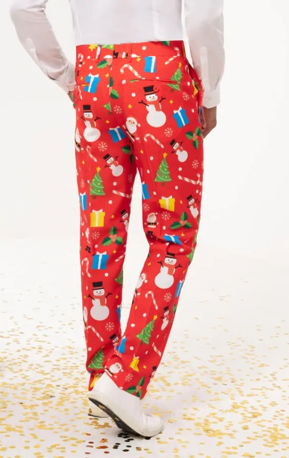 white christmas dresses Santa Suit Men's Christmas Suit Pants