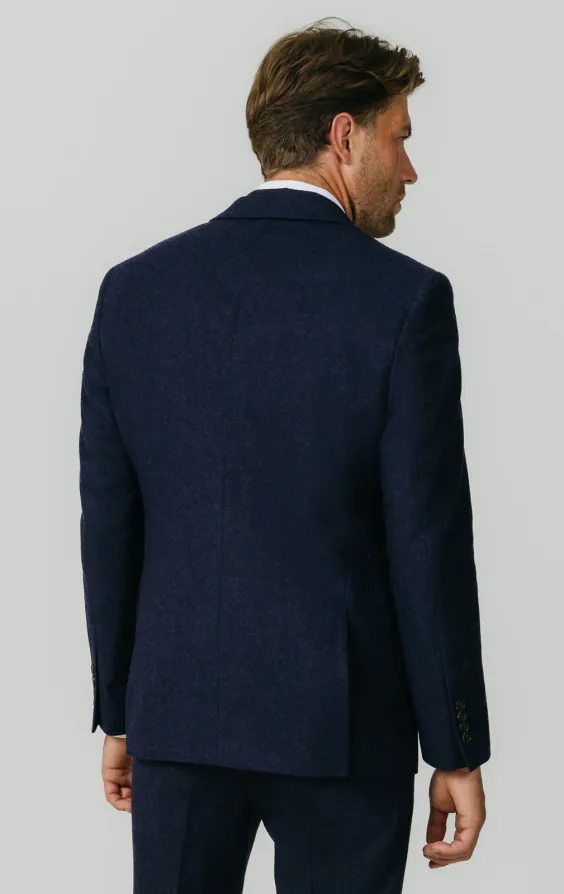 Navy Donegal Tweed 3 Piece Suit - photo 5 Navy Donegal Tweed 3 Piece Suit - photo 5