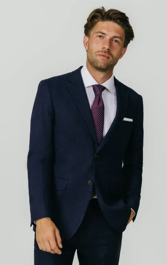 Navy Donegal Tweed Jacket | Dobell