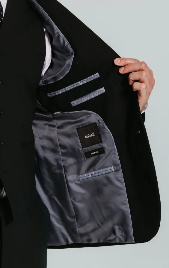 Black Slim Fit 3 Piece Suit - photo 5