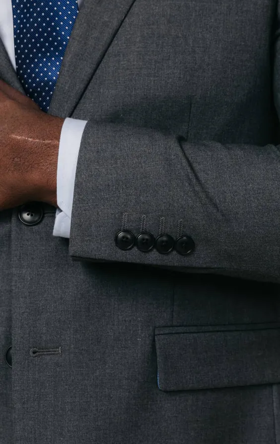 Gray Slim Fit Suit Jacket - photo 2