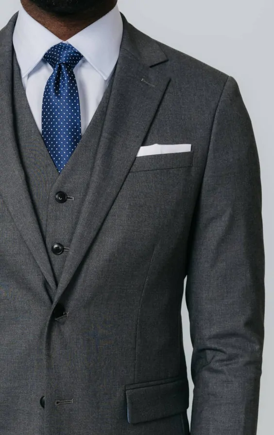 Dobell Grey Slim Fit 3 Piece Suit | Dobell