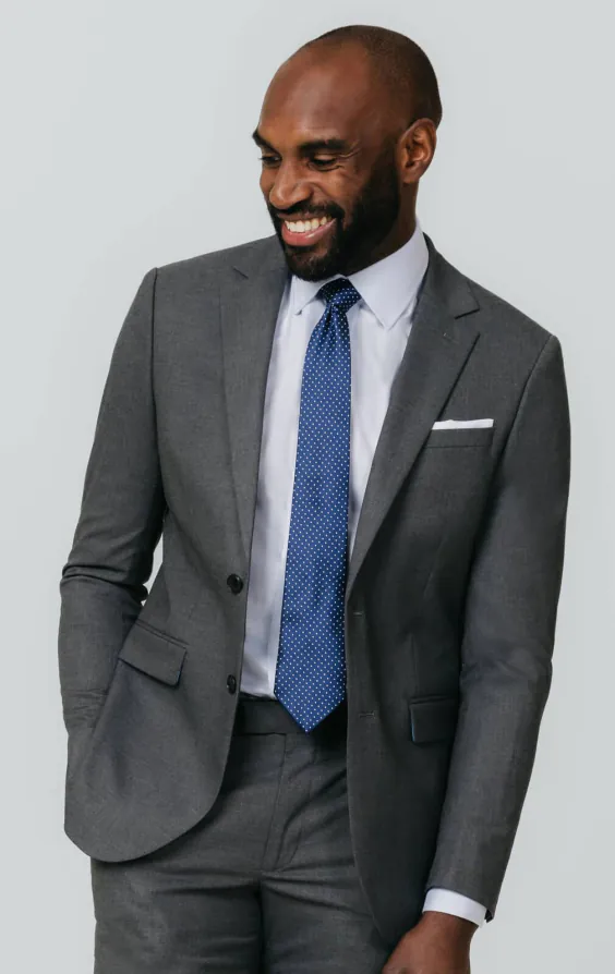 Gray Slim Fit Suit Jacket