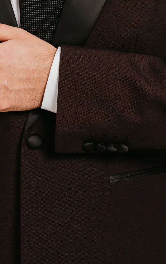 Burgundy Peak Lapel Tuxedo Jacket - photo 2