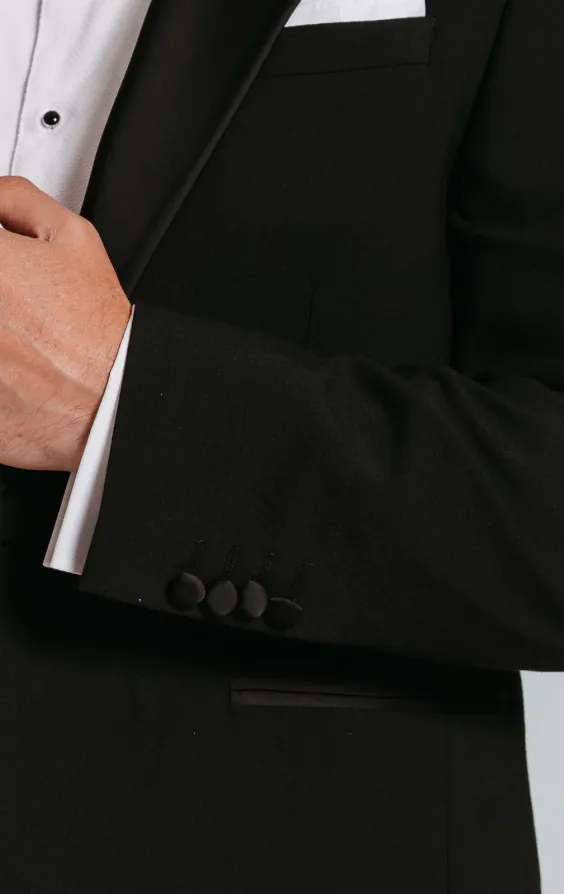 Black Slim-Fit Dinner Jacket with Peak Lapel - photo 2 Black Slim-Fit Dinner Jacket with Peak Lapel - photo 2