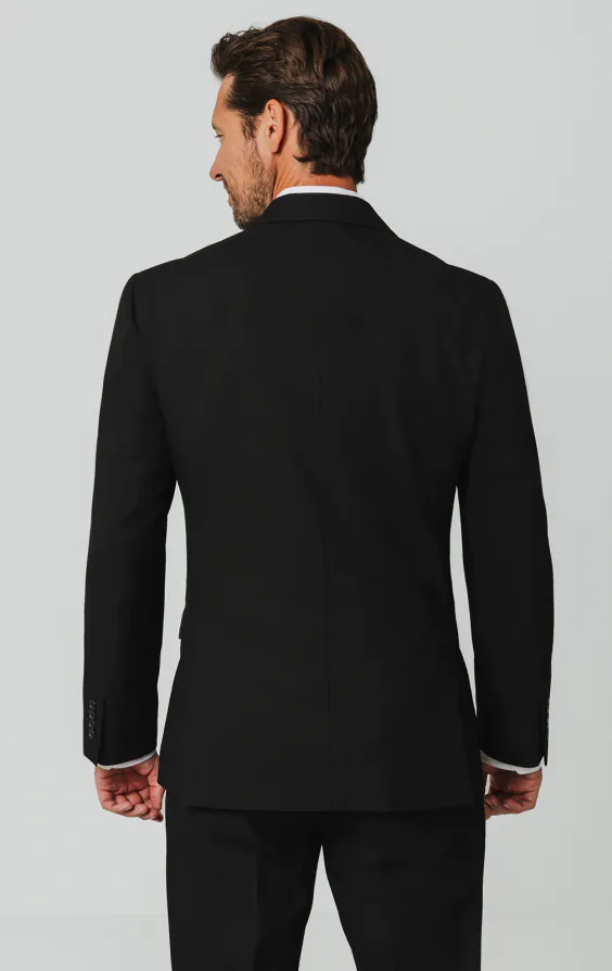 Black Double Breasted 3 Piece Suit with Peak Lapel - photo 5 Black Double Breasted 3 Piece Suit with Peak Lapel - photo 5
