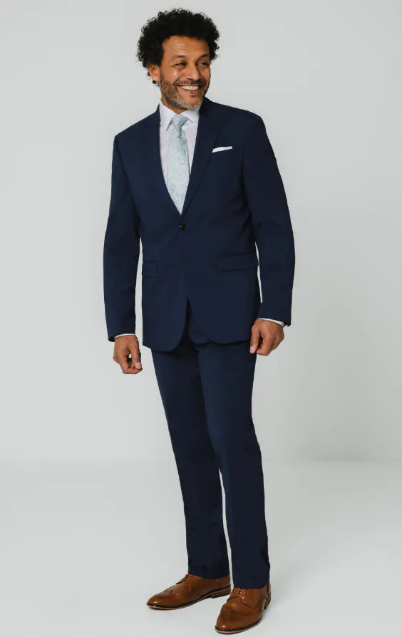Blue Suit Jacket with Peak Lapel - photo 1 Blue Suit Jacket with Peak Lapel - photo 1