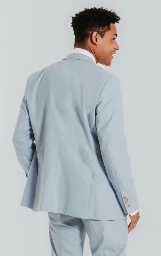 Light Blue Suit with Peak Lapel | Dobell