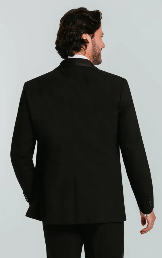 Black 2 Piece Tuxedo, Tuxedo Shirt, Bow Tie - photo 1
