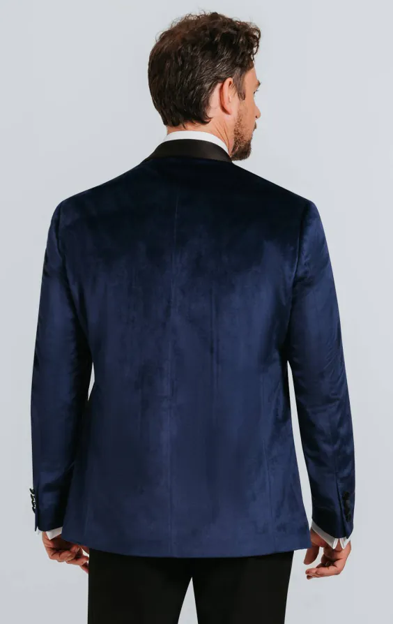 Navy Velvet Tuxedo with Black Pants - photo 2 Navy Velvet Tuxedo with Black Pants - photo 2