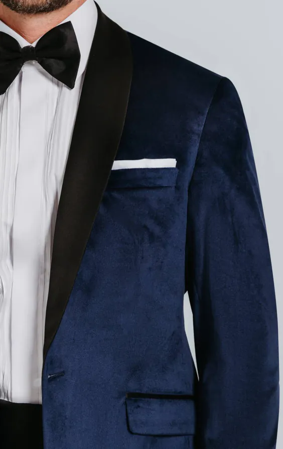 Navy Velvet Tuxedo with Black Pants - photo 4 Navy Velvet Tuxedo with Black Pants - photo 4