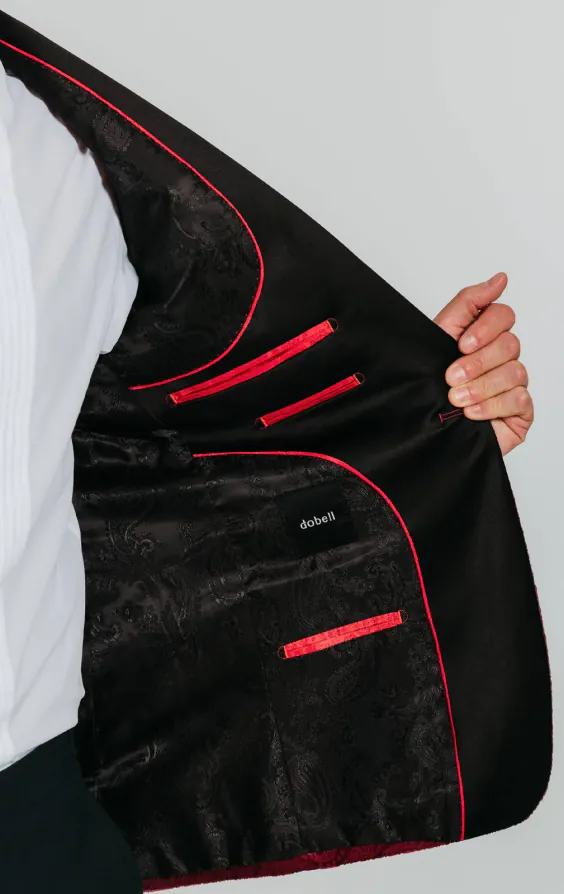Burgundy Paisley Velvet Tuxedo with Black Pants - photo 5 Burgundy Paisley Velvet Tuxedo with Black Pants - photo 5