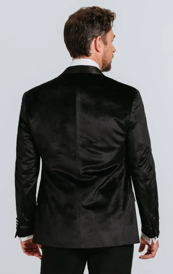 Black Slim Fit Velvet Tuxedo