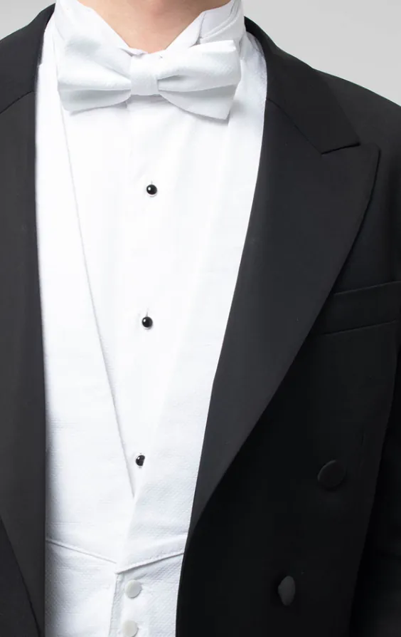 2 Piece White Tie, Tuxedo Shirt, Vest, Bow Tie & Shoes - photo 2 2 Piece White Tie, Tuxedo Shirt, Vest, Bow Tie & Shoes - photo 2
