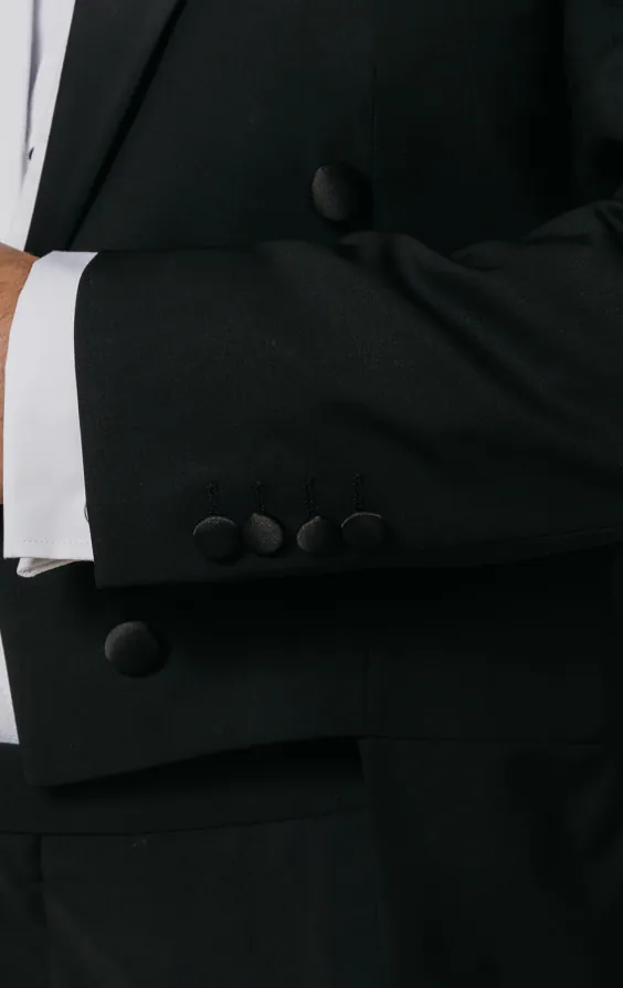 100% Wool White Tie 2 Piece Suit - photo 3