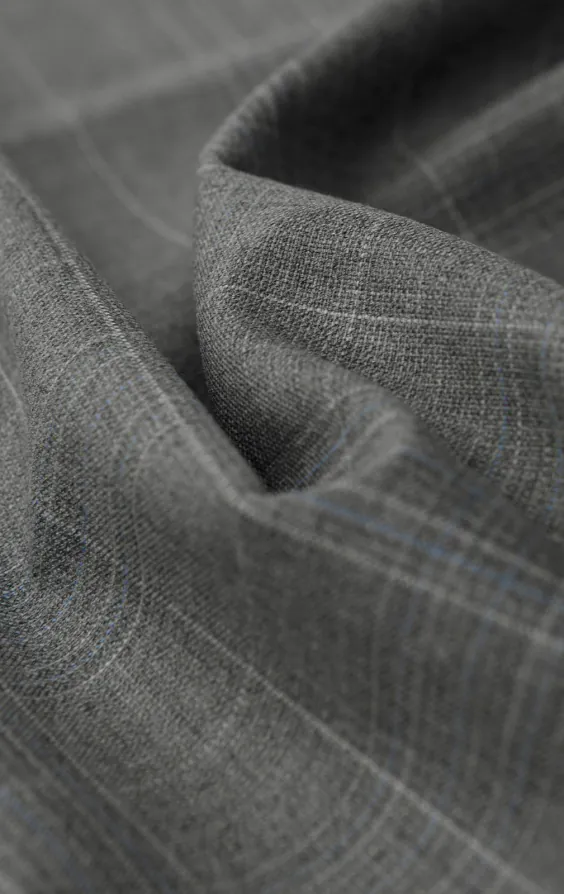 Light Gray Check Double Breasted Vest - photo 3