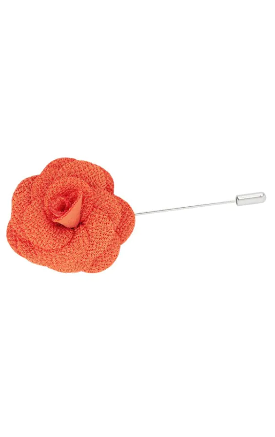Orange Flower Lapel Pin Orange Flower Lapel Pin