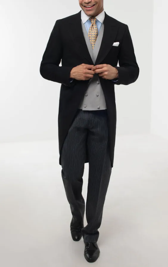 Black Morning Suit with Striped Pants - photo 2 Black Morning Suit with Striped Pants - photo 2