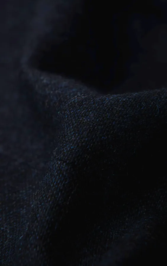Navy Donegal Tweed Vest with Notch Lapel - photo 3