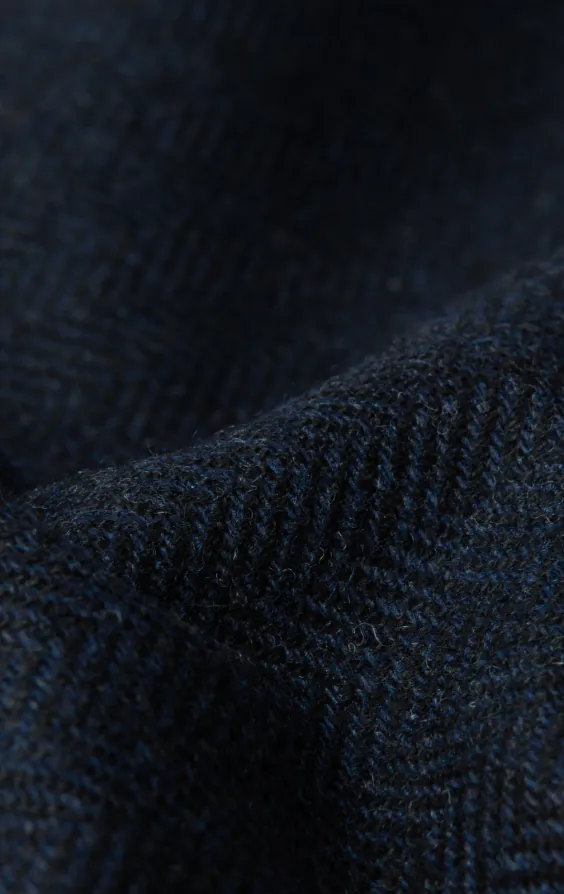 Navy Herringbone Tweed Jacket - photo 7 Navy Herringbone Tweed Jacket - photo 7