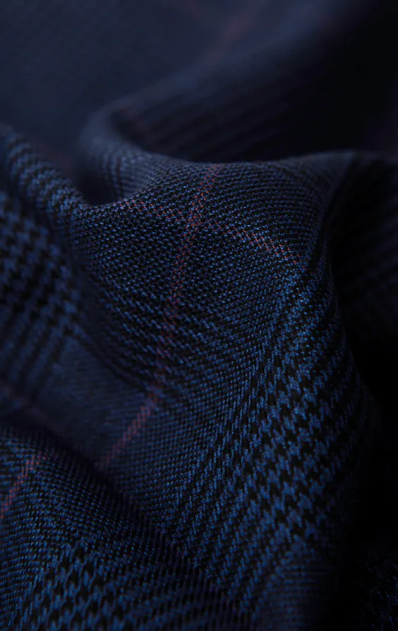 ワンピース yilon DOLCE CHECK OP navy YILON MADE イロンDOLCE CHECK